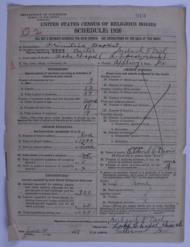 Scan of Primitive Baptists: 913