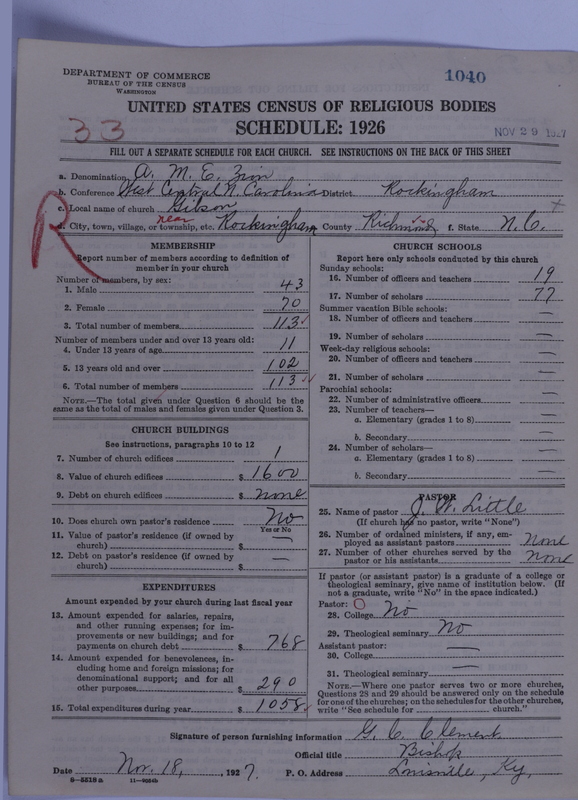 Scan of African Methodist Episcopal Zion Church: 1040
