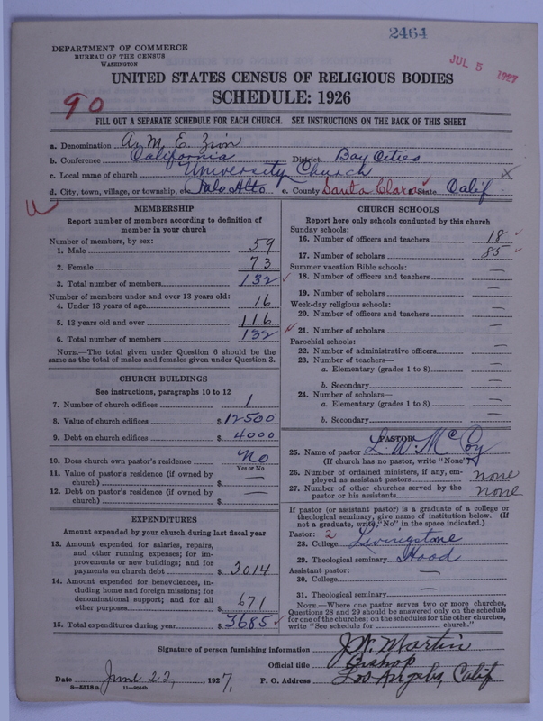 Scan of African Methodist Episcopal Zion Church: 2464