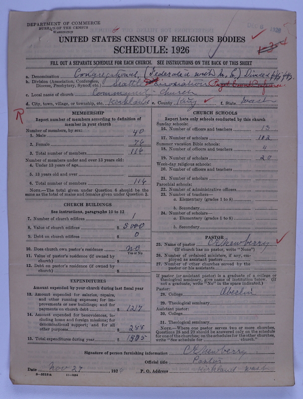 Scan of Federated Churches: