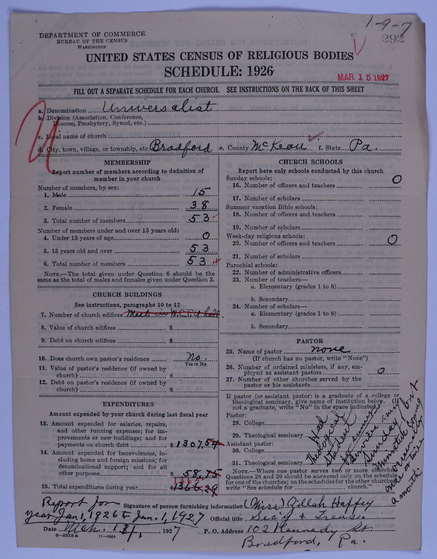 Scan of Universalist Church: 292