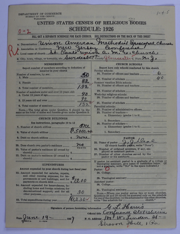 Scan of Union American Methodist Episcopal Church: 22