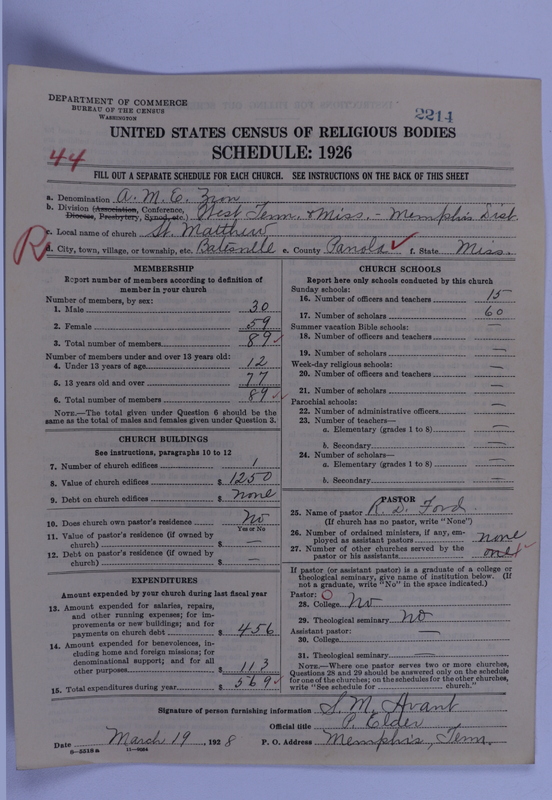 Scan of African Methodist Episcopal Zion Church: 2214