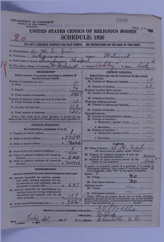 Scan of African Methodist Episcopal Zion Church: 2299