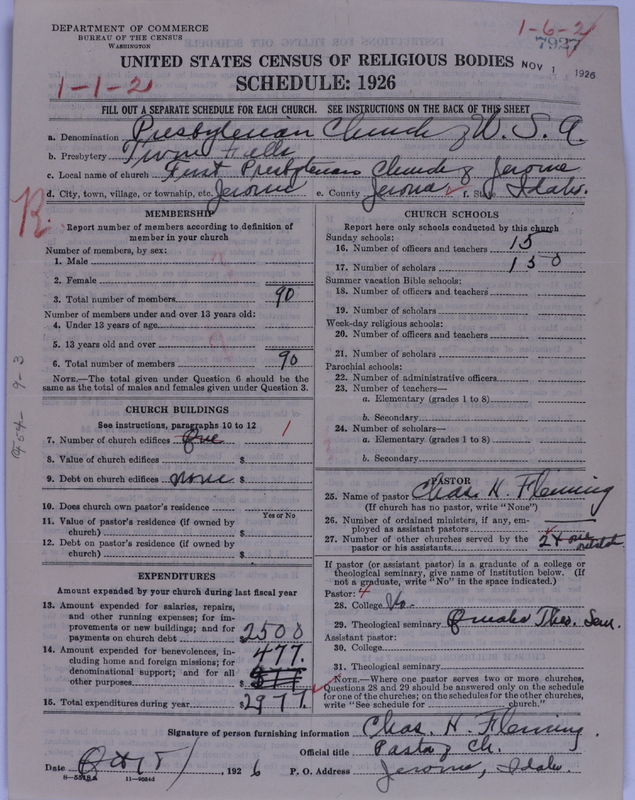 Scan of Presbyterian Church in the United States of America: 7927