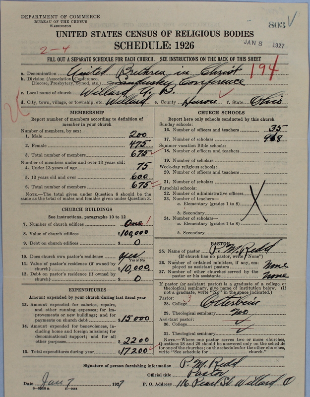 Scan of Church of the United Brethren in Christ: 803