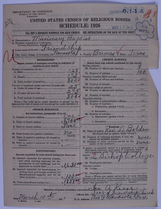 Scan of Negro Baptists: 20500
