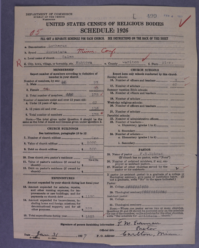 Scan of Evangelical Lutheran Augustana Synod of North America: 499
