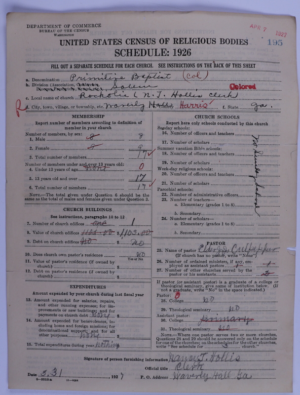 Scan of Colored Primitive Baptists: 195