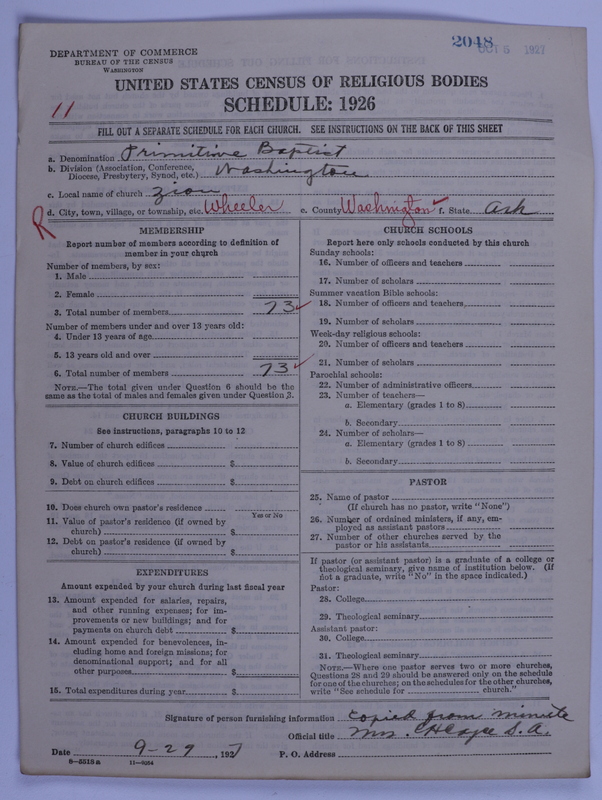 Scan of Primitive Baptists: 2048