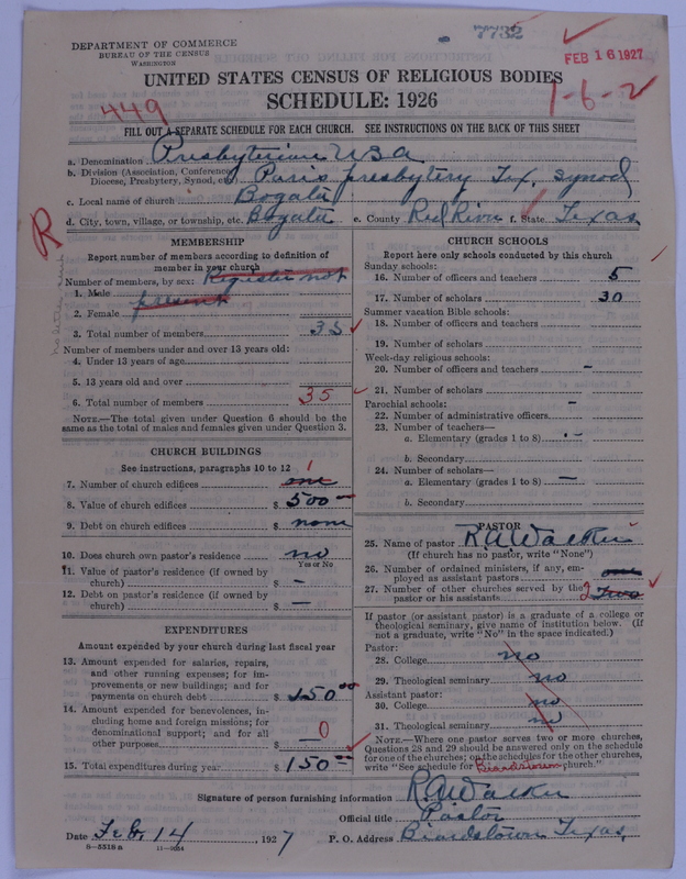 Scan of Presbyterian Church in the United States of America: 7732