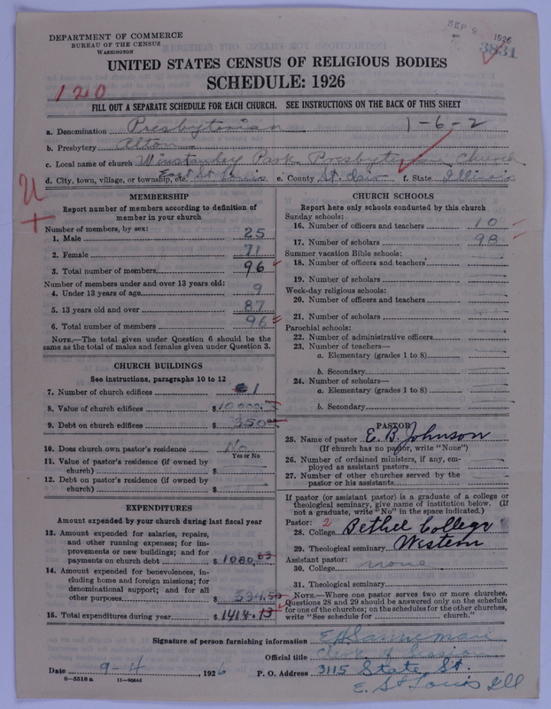 Scan of Presbyterian Church in the United States of America: 3831