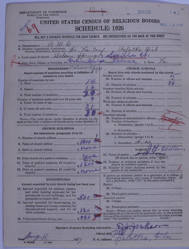 Scan of African Methodist Episcopal Church: 3922