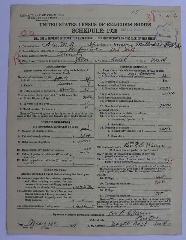 Scan of African Union Methodist Protestant Church: 38