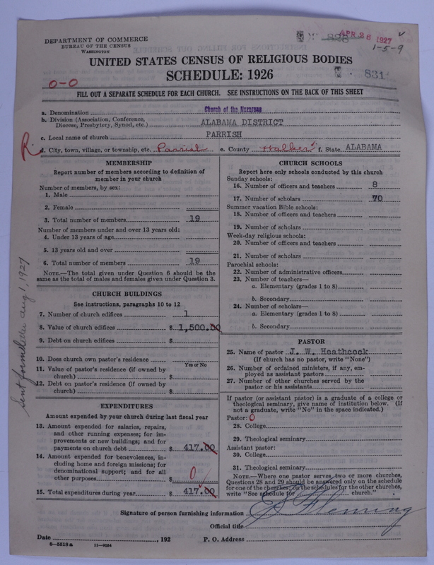 Scan of Church of the Nazarene: 831