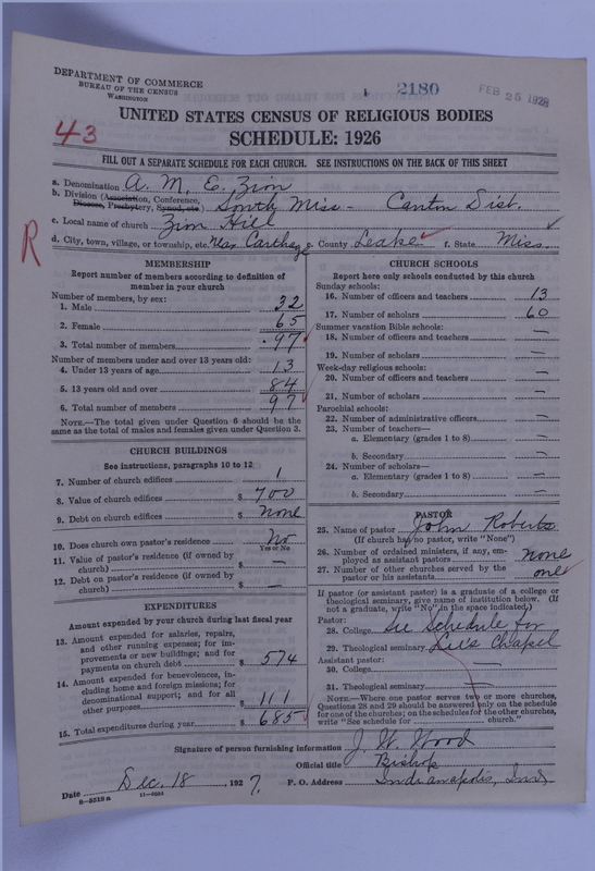 Scan of African Methodist Episcopal Zion Church: 2180