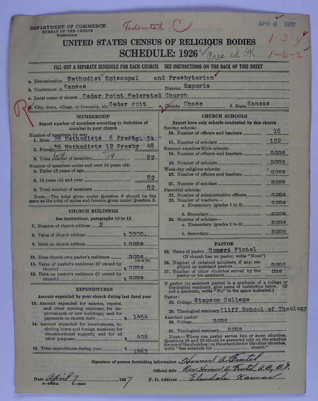 Scan of Federated Churches: