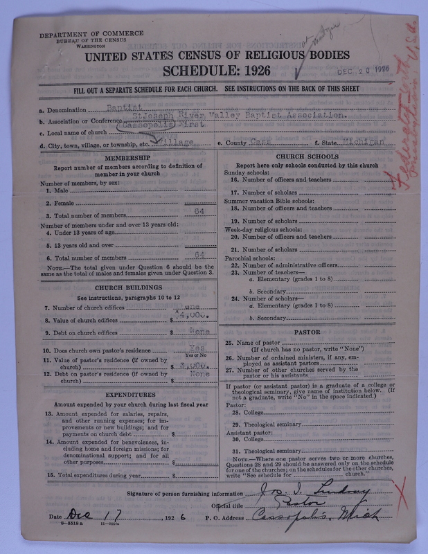 Scan of Federated Churches: