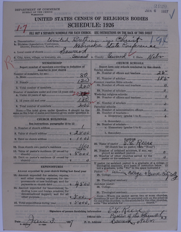 Scan of Church of the United Brethren in Christ: 2129