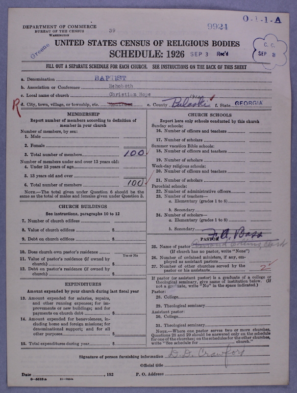 Scan of Negro Baptists: 9924
