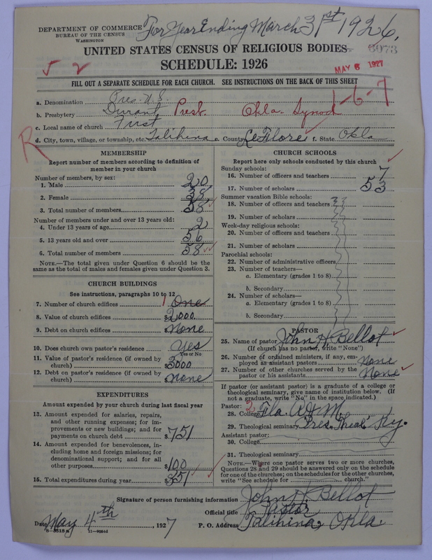Scan of Presbyterian Church in the United States: 3073