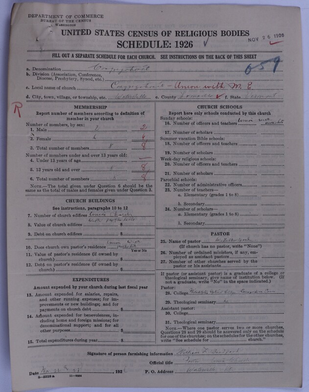 Scan of Federated Churches: 55