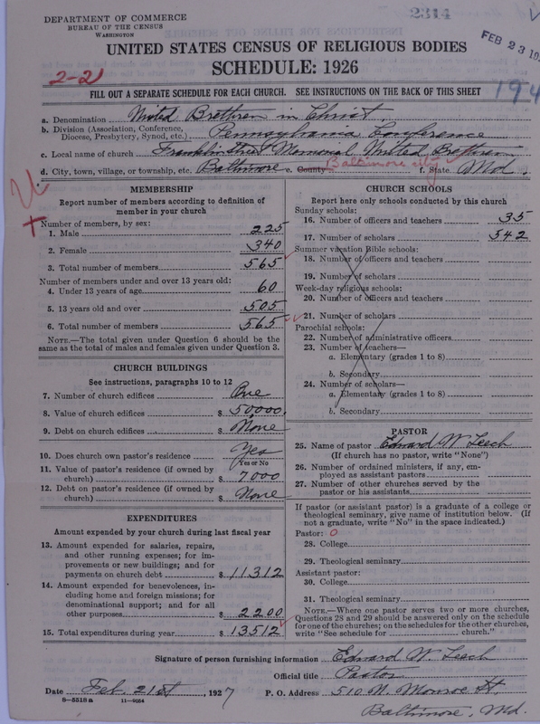 Scan of Church of the United Brethren in Christ: 2314