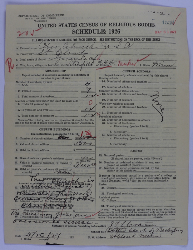 Scan of Presbyterian Church in the United States of America: 4536