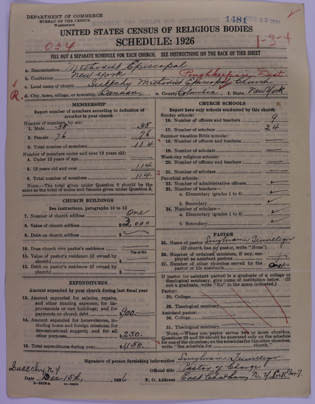 Scan of Methodist Episcopal Church: 1481