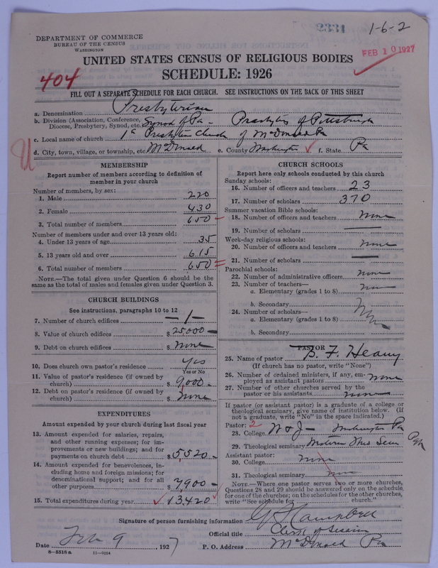 Scan of Presbyterian Church in the United States of America: 2331