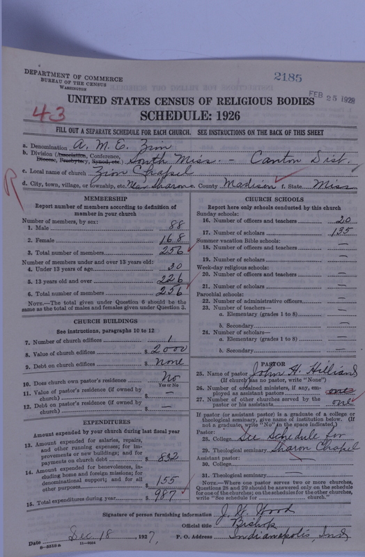 Scan of African Methodist Episcopal Zion Church: 2185