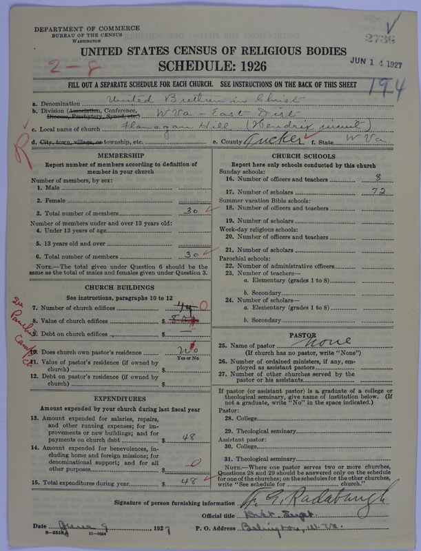 Scan of Church of the United Brethren in Christ: 2736