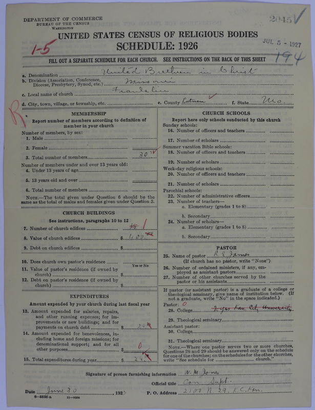 Scan of Church of the United Brethren in Christ: 2045
