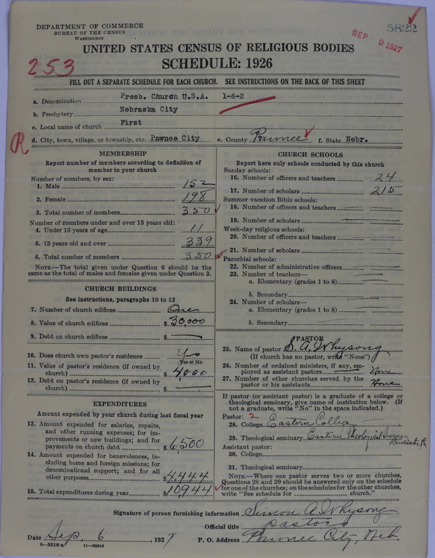 Scan of Presbyterian Church in the United States of America: 5822