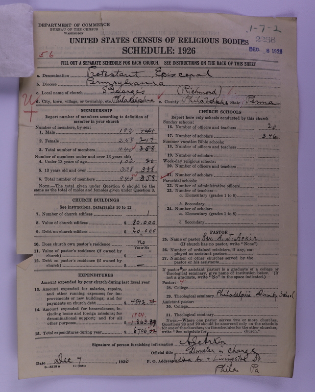 Scan of Protestant Episcopal Church: 2288