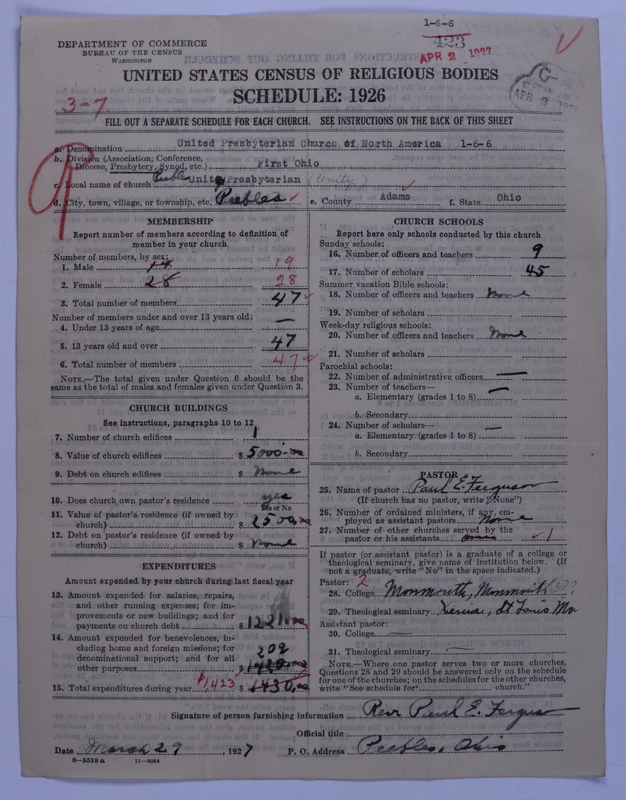 Scan of United Presbyterian Church of North America: 423
