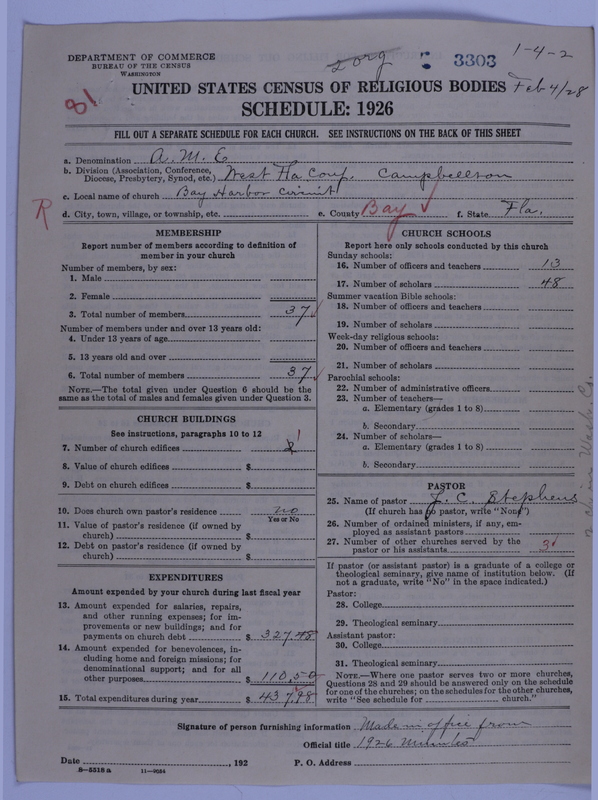 Scan of African Methodist Episcopal Church: 3303