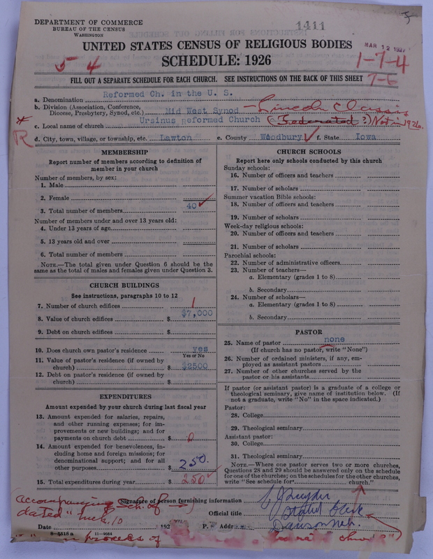 Scan of Reformed Church in the United States: 1411