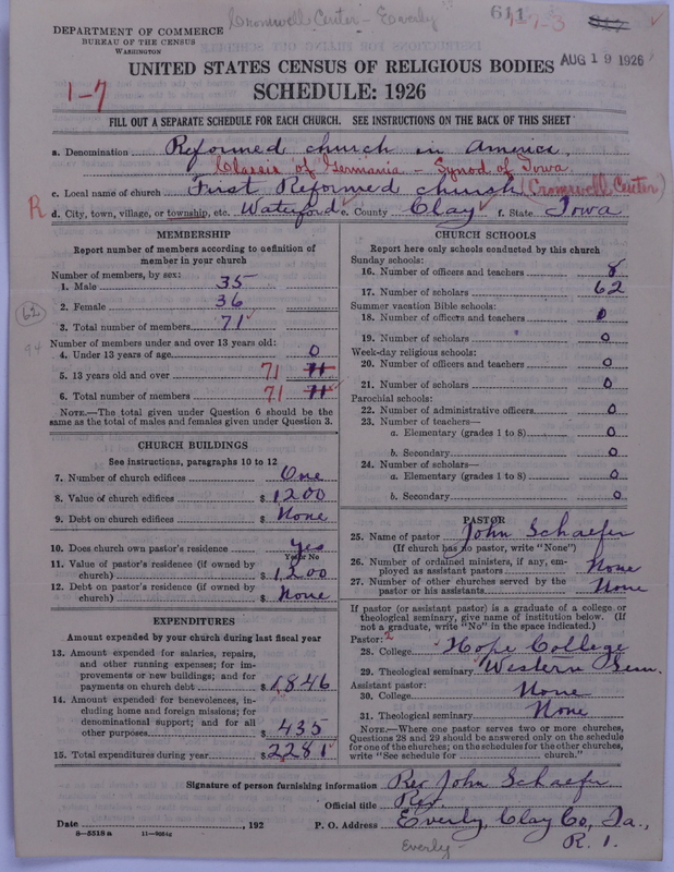 Scan of Reformed Church in America: 611