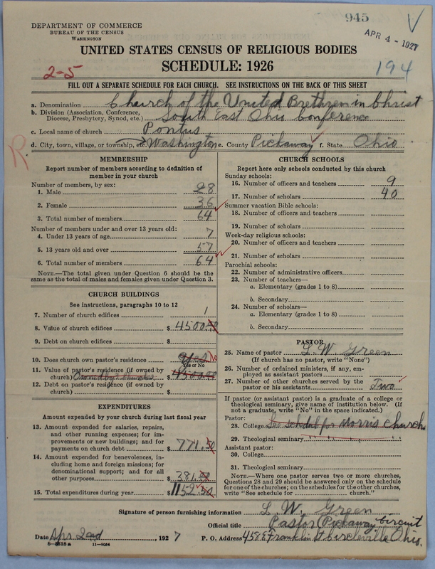 Scan of Church of the United Brethren in Christ: 945