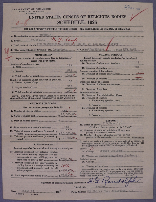 Scan of Evangelical Lutheran Augustana Synod of North America: 91