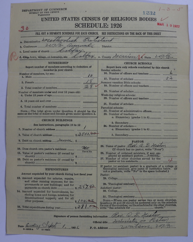 Scan of Methodist Protestant Church: 1232
