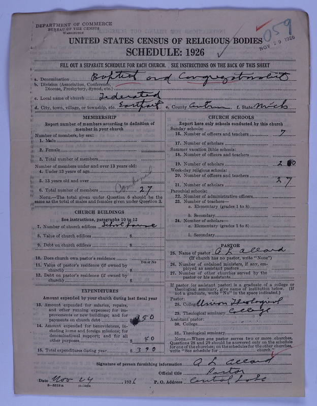 Scan of Federated Churches: