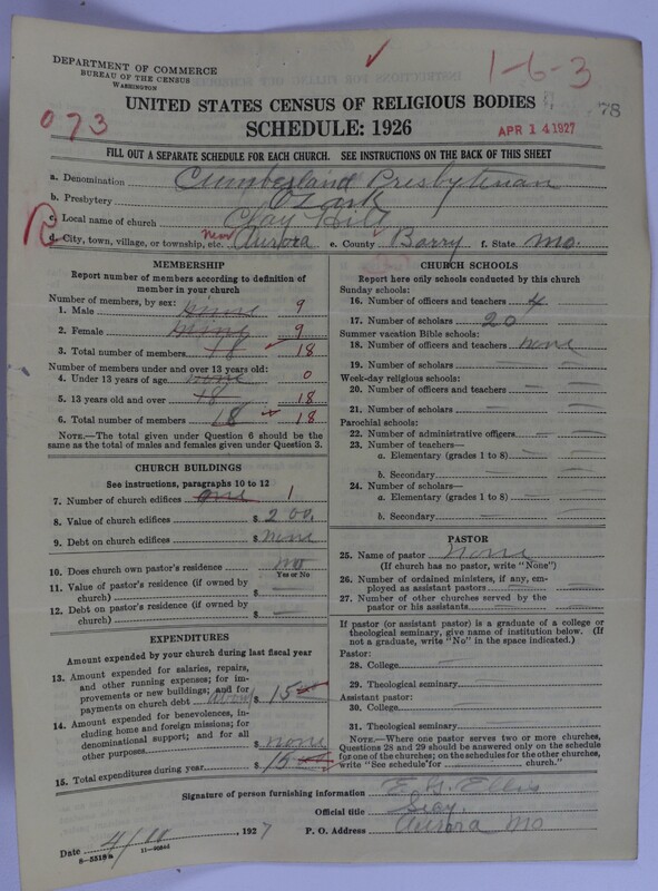 Scan of Cumberland Presbyterian Church: 78