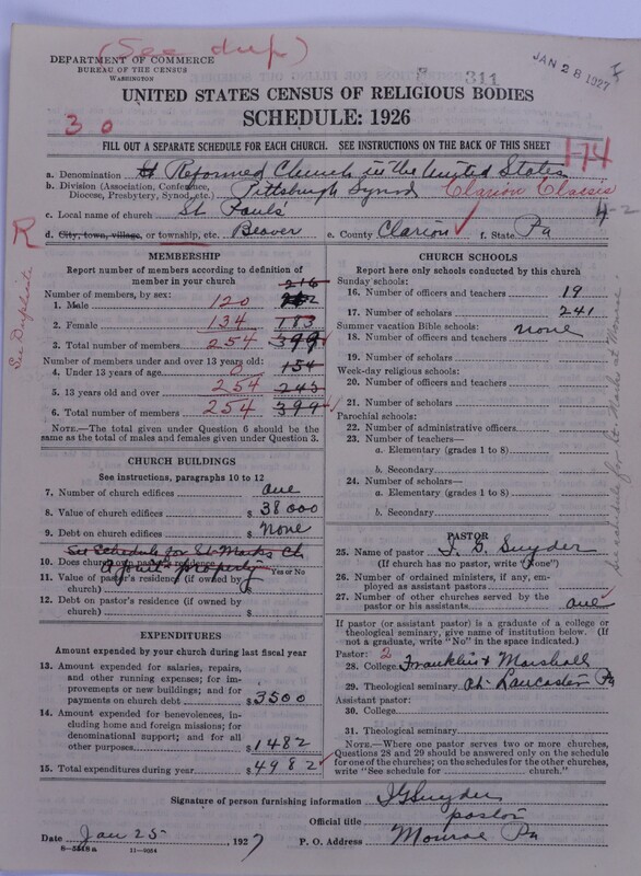 Scan of Reformed Church in the United States: 311