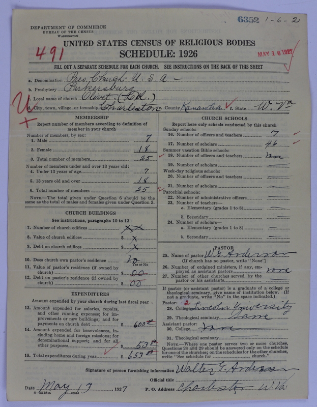 Scan of Presbyterian Church in the United States of America: 6352