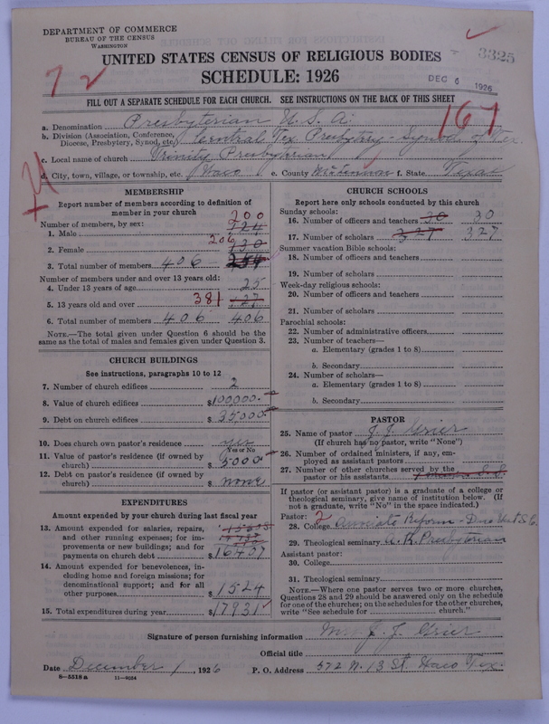Scan of Presbyterian Church in the United States: 3325