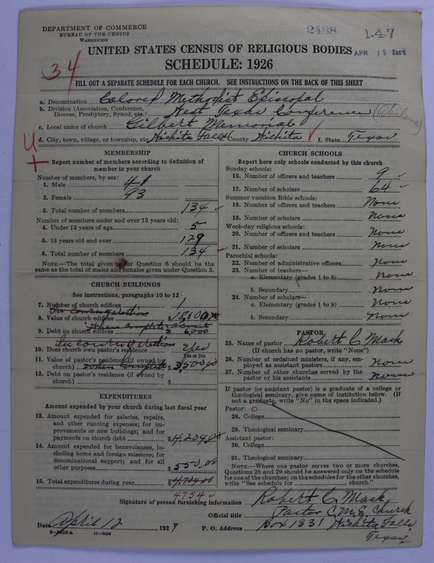 Scan of Colored Methodist Episcopal Church: 2488