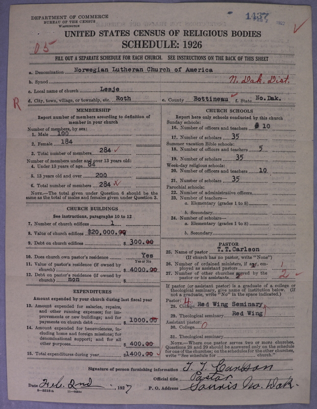 Scan of Norwegian Lutheran Church of America: 1437