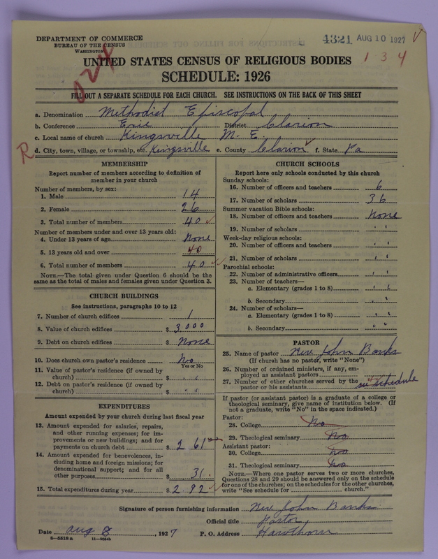 Scan of Methodist Episcopal Church: 4321